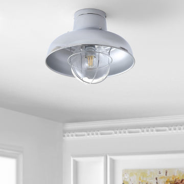 Cameron 13" Metal LED Semi Flush Mount - JONATHAN Y